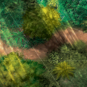 Jungle avec zones de déploiement (60x44 pouces, 153x112 cm)