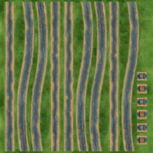 Load image into Gallery viewer, RIVERS AND BRIDGES OVERLAYS DECOR KIT: format 91x91 cm