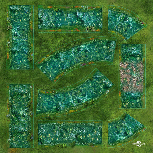 Kit Overlays Rivières Lost City (pour figurines 28mm)