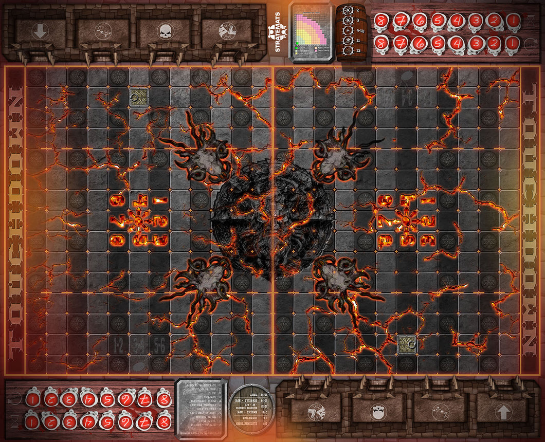 Terrain FANTASY FOOTBALL EVIL DWARVES 90x73cm cases 34mm