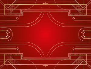 Tapis de Jeux ART DECO rouge 1, 120x90 cm