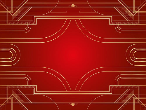 Tapis de Jeux ART DECO rouge 1, 110x80 cm
