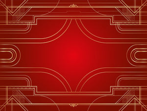 Tapis de Jeux ART DECO rouge 1, 110x80 cm