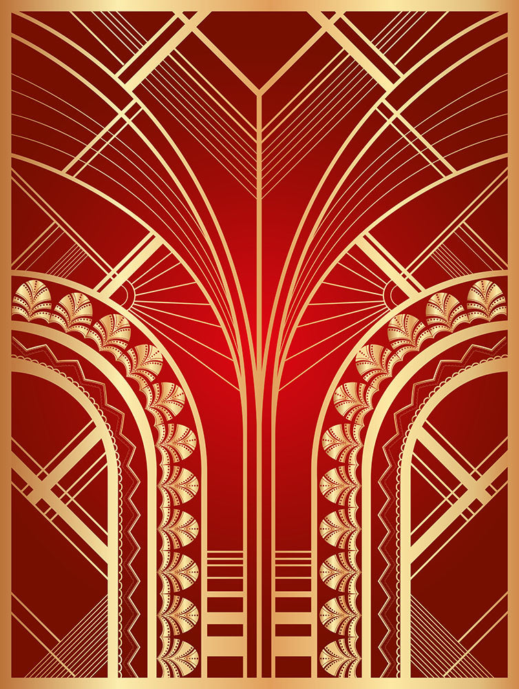 Tapis de Jeux ART DECO Rouge 2, 110x80 cm