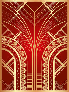 Tapis de Jeux ART DECO Rouge 2, 120x90 cm